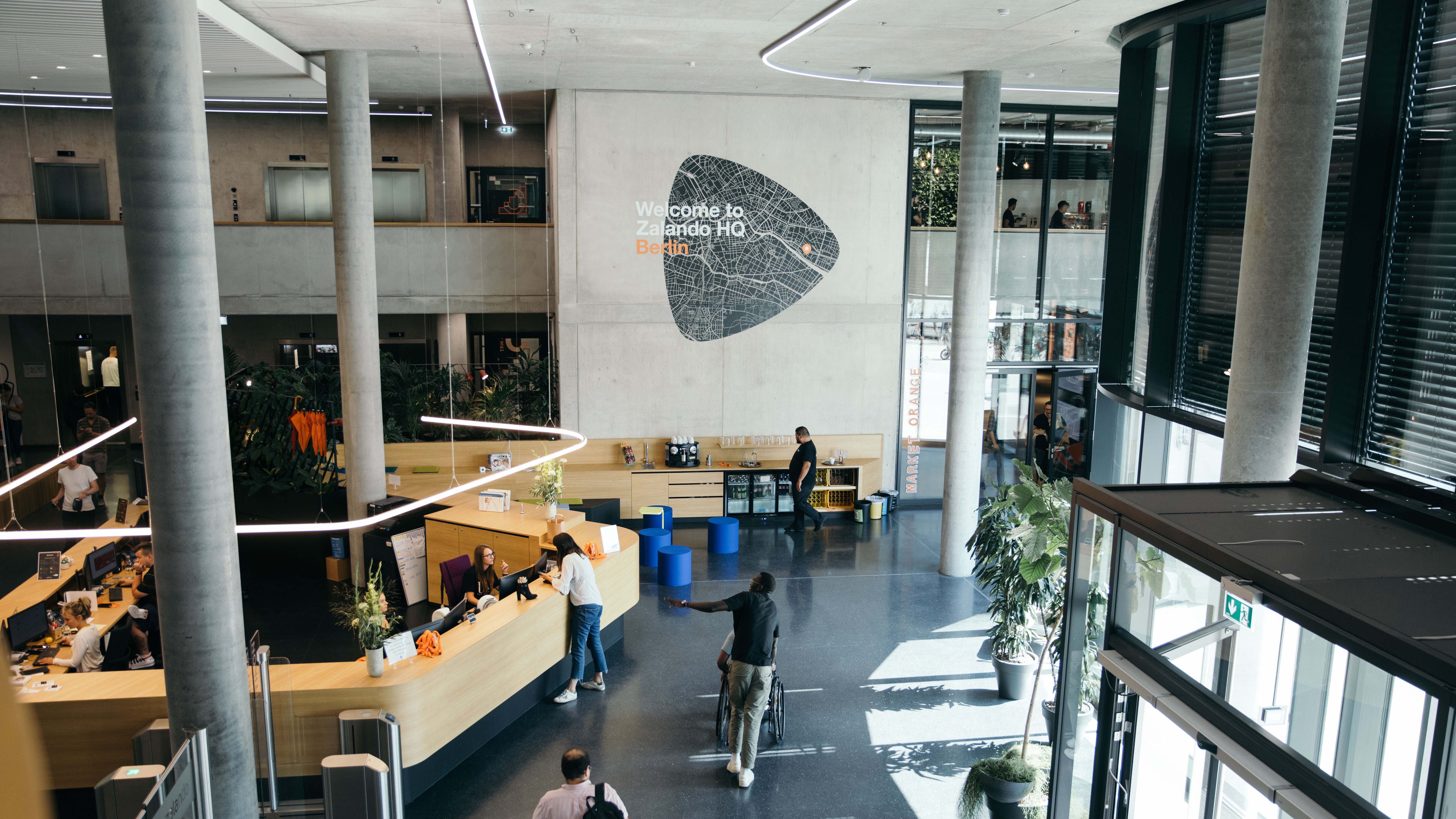 Zalando SE Berlin headquarters entrance area
